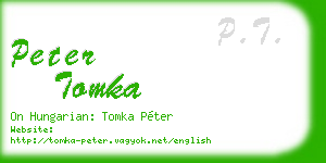 peter tomka business card